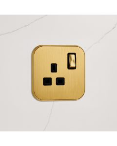 1G UK Plug Socket (13A) in Gold