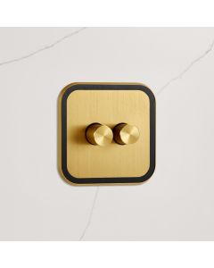 2G Dimmer Light Switch (150W) in Gold & Black
