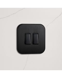 2G Rocker Light Switch (20A) in Black