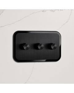 3G Dimmer Light Switch (150W) in Black & Black Gloss