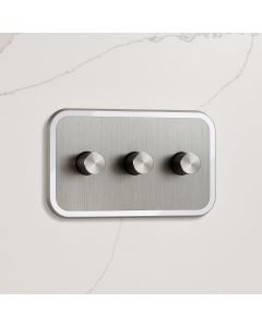 Two Way Dimmer Switch (150W) Gold, Black & Silver With Gloss Insert