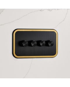 4G Dimmer Light Switch (150W) in Black & Gold