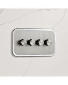 4G Dimmer Light Switch (150W) in Silver & White Gloss