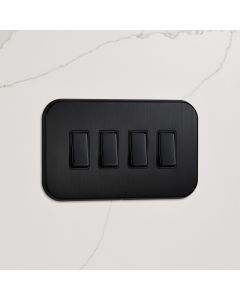 4G Rocker Light Switch (20A) in Black