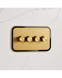 4G Dimmer Light Switch (150W) in Gold & Black Gloss