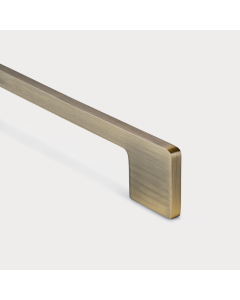 Brass Slimline Cabinet Handles in Antique Gold - 160mm