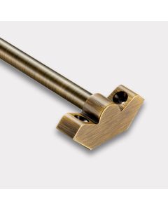 Brass Stair Carpet Runner Rods With No Finial in Antique Gold - 900mm