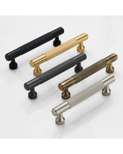 Knurled Brass Cabinet Door Handles
