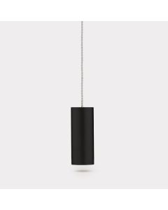 Brass Cylinder Pull Cord Light Switch in Black