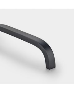 Brass Curved Cabinet Handles in Gunmetal Grey - 160mm
