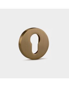 Brass Keyhole Cover: Key Escutcheon Plate Set in Antique Gold