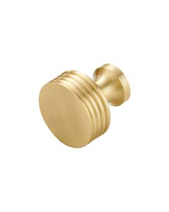 Round Fluted Door Knobs in Gold