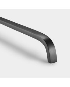 Brass Curved Cabinet Handles in Gunmetal Grey - 288mm