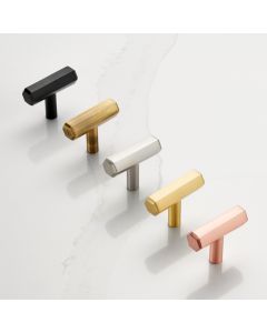 Hexagonal Brass T-Bar Handles