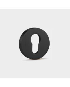 Brass Keyhole Cover: Key Escutcheon Plate Set in Black