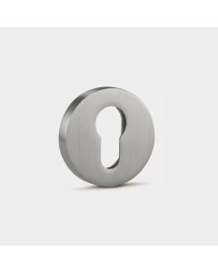 Brass Keyhole Cover: Key Escutcheon Plate Set in Silver
