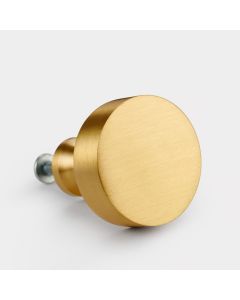 Brass Round Door Knobs in Gold