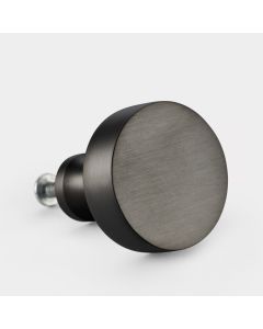 Gunmetal Grey round brass cabinet door knob. Available in 3 different shapes. Brushed finished. Modern & contemporary design
