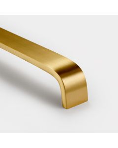 Brass Wide Curved Cabinet Handles in Gold - 288mm