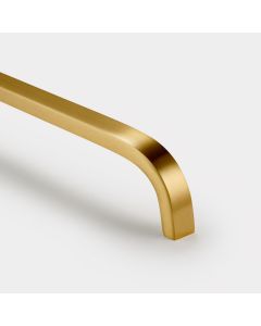 Brass Bar Handle - Gold - Hole Centre 632mm - Curve