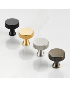 Brass Round Knurled Door Knobs