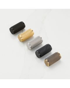 Brass Knurled Cylinder Door Knobs
