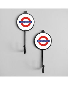 Metal Coat Hook - Official TFL London Tube Stop