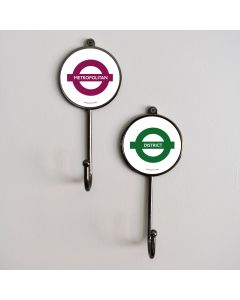 Metal Coat Hook - Official TFL London Tube Line