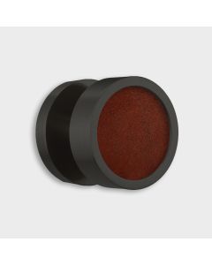 Brass & Brown Leather Mortice Door Knob in Black