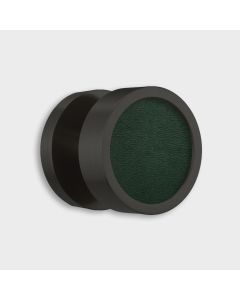 Solid Brass Mortice Door Knobs in Black | Green Leather Insert