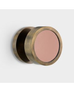  Solid Brass Mortice Door Knob in Antique Gold | Pink Leather
