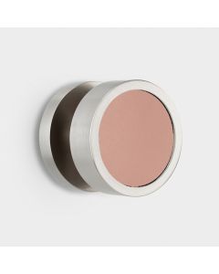 Brass & Pink Leather Mortice Door Knob in Silver