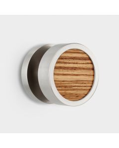 Solid Brass Mortice Door Knobs in Silver | Zebrano Wood Insert