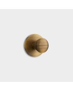 Brass Cone With Backplate Door Knobs in Antique Gold