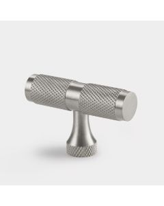 Brass Knurled T Bars in Silver