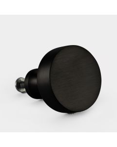 Brass Round Door Knobs in Black