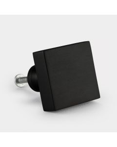 Black Brass Square Door Knobs