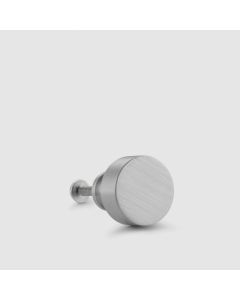Round Door Knobs in Silver - Small
