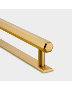 Slim Hexagonal Cabinet Door Handles with Backplate