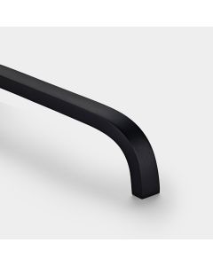 Brass Curved Cabinet Handles in Black - 632mm