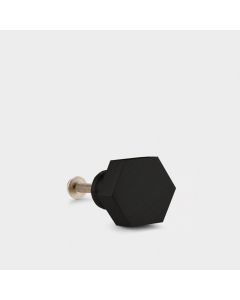 Hexagonal Door & Cabinet Knobs in Black