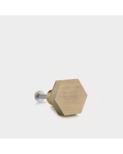 Hexagonal Door & Cabinet Knobs in Antique Gold