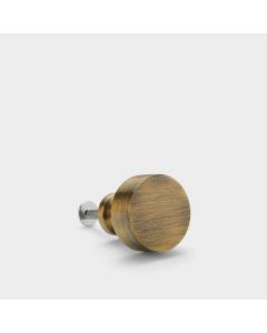 Solid Brass Small Door Knobs in Antique Gold | Round