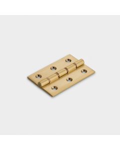 Brass Butt Hinge in Gold - Double Bronze Washered - 76mm x 51mm
