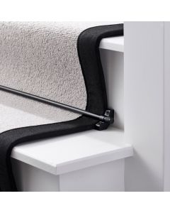 Brass Stair Carpet Runner Rods in Black - 900mm