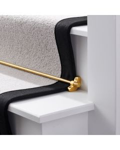 Brass Stair Carpet Runner Rods in Gold - 900mm