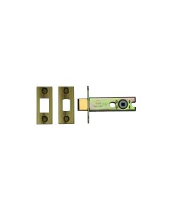 Brass Tubular Bathroom Deadbolt Latch in Antique Gold - 3"